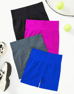Shorts deportivo unicolorcon control de abdomen y efecto push up