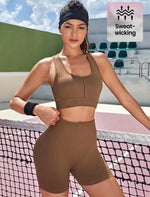 Set deportivo en short control de abdomen y efecto push up