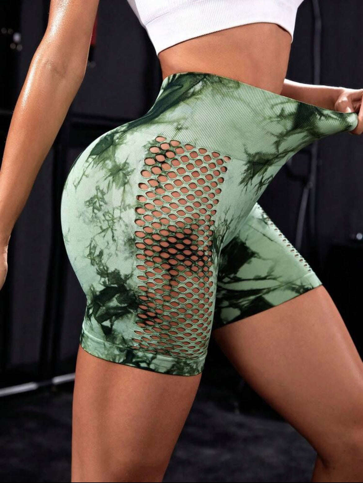 Shorts deportivos con control de abdomen y efecto push up