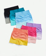 Shorts deportivo degrade con control de abdomen y efecto push up