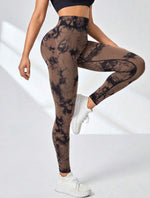 Leggings deportivo tie dye control de abdomen y push up