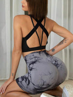 Shorts deportivos con control de abdomen y efecto push up