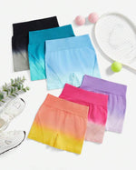 Shorts deportivo degrade con control de abdomen y efecto push up