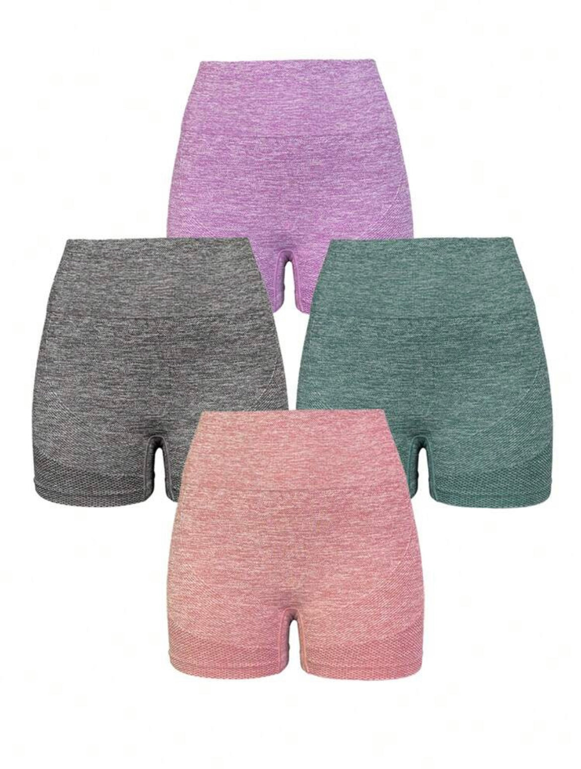 Shorts deportivo unicolorcon control de abdomen y efecto push up