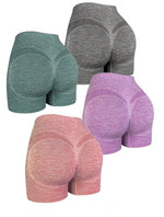 Shorts deportivo unicolorcon control de abdomen y efecto push up