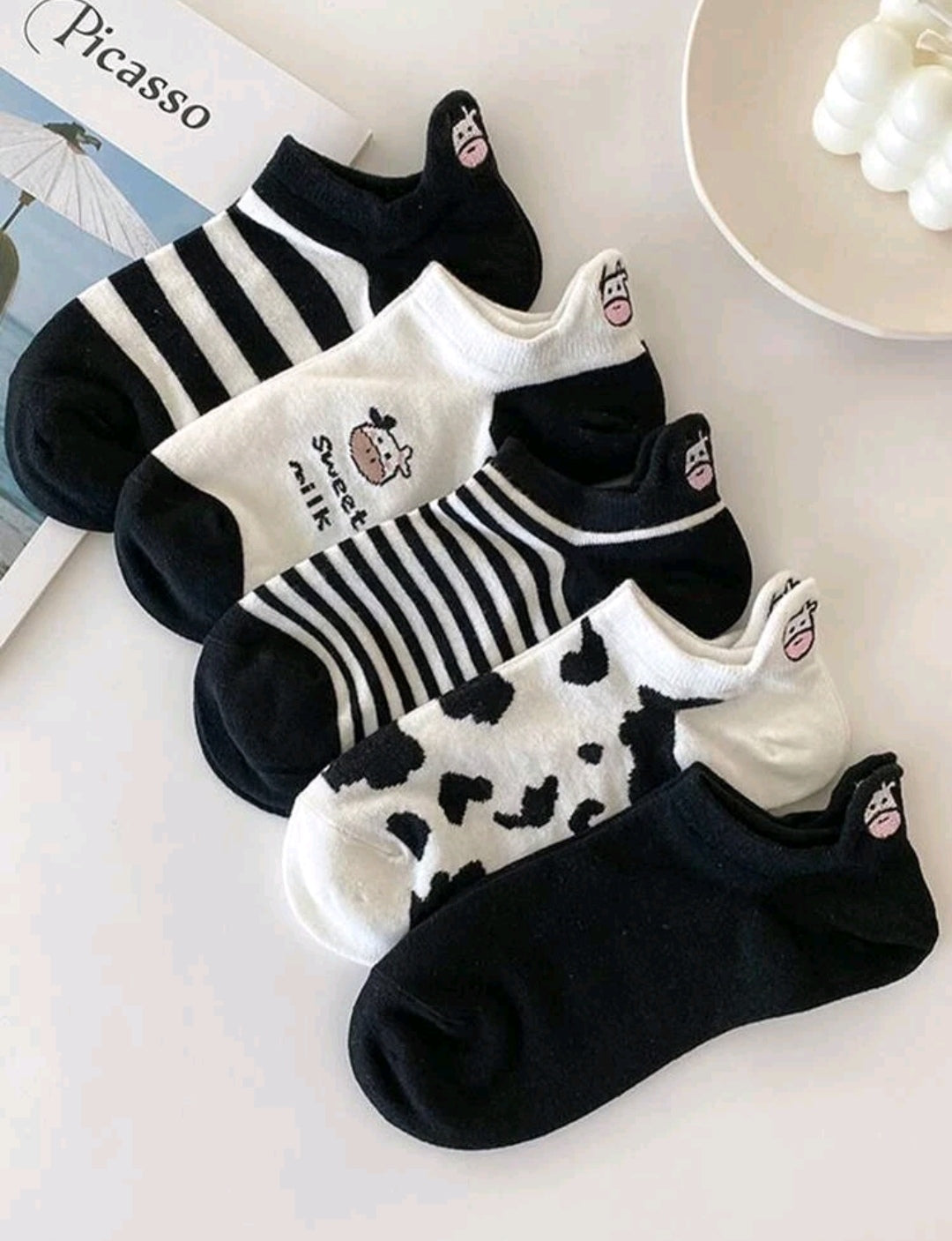 Medias tobilleras vaquita