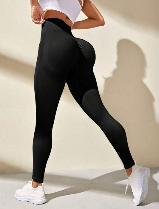 Leggings deportivos importado unicolor control de abdomen y push up