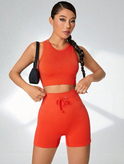 Set deportivo en short control de abdomen y efecto push up