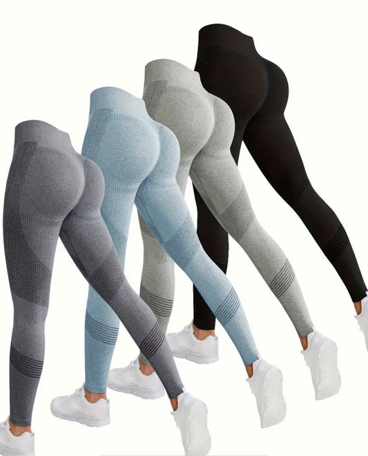 Leggings deportivos unicolor control de abdomen y push up