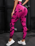 Leggings deportivos tie dye control de abdomen y push up