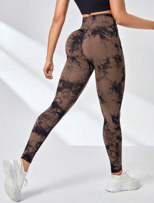 Leggings deportivo tie dye control de abdomen y push up